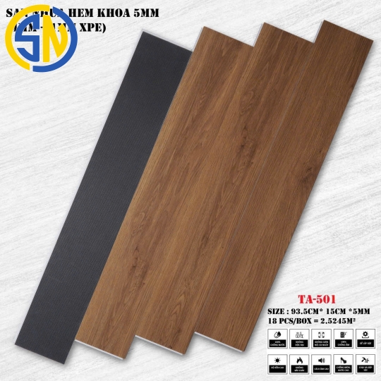 SÀN NHỰA HÈM KHÓA 5MM