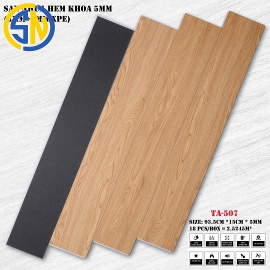SÀN NHỰA HÈM KHÓA 5MM