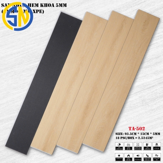 SÀN NHỰA HÈM KHÓA 5MM