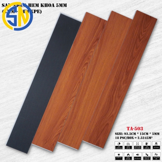 SÀN NHỰA HÈM KHÓA 5MM